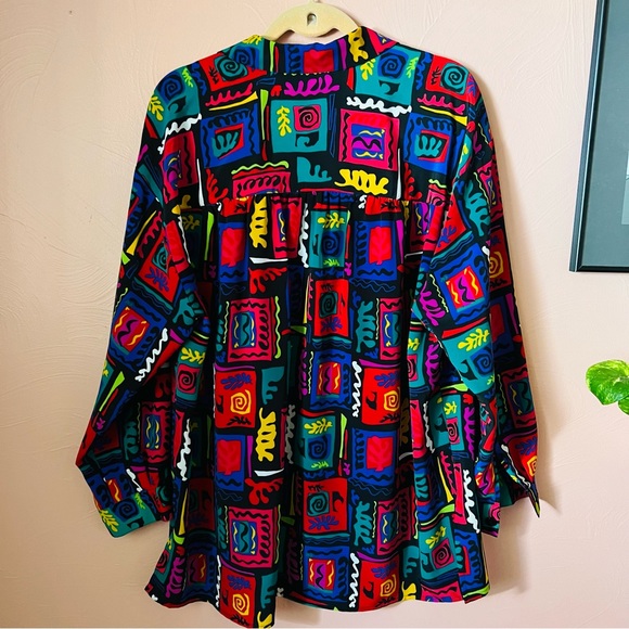 Funky 80s 90s button down Chaus - Picture 3 of 3